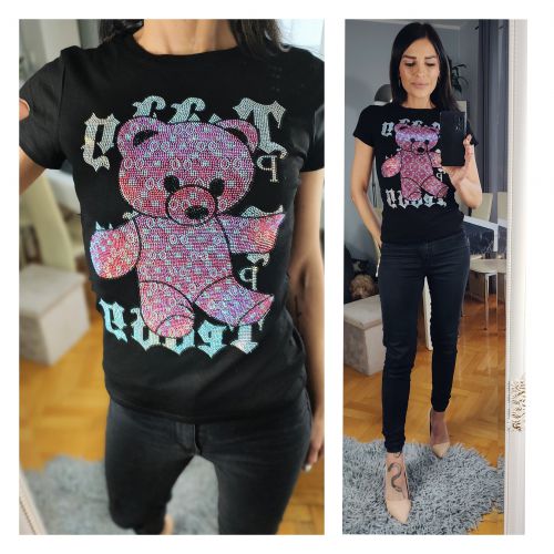 T-shirt Bear Miś czarny