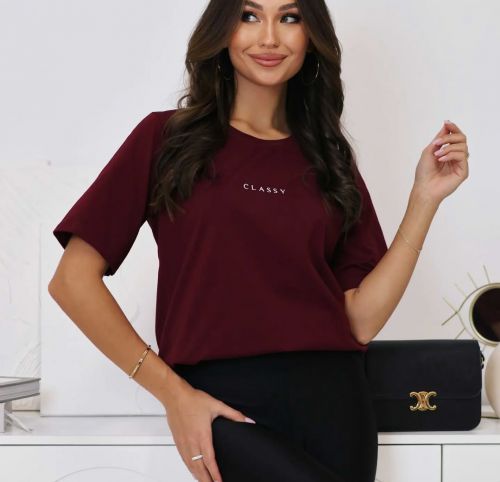 T-shirt Classy bordo